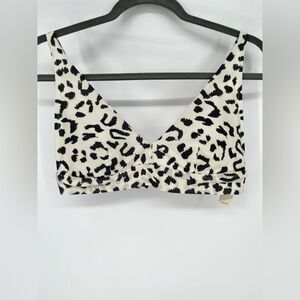 NEW Aerie Leopard Print Bikini Top Medium